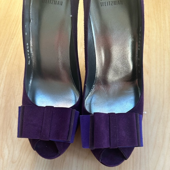 Stuart Weitzman Royal Purple Suede Pumps
Platform Stiletto Heel Leather Sole - Picture 2 of 7